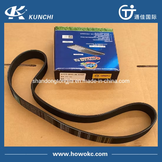 Original High Quality Sinotruk Weichai HOWO Truck Engine Parts Auto Parts Fan Belt 8pk 1050 Belt Vg2600020253